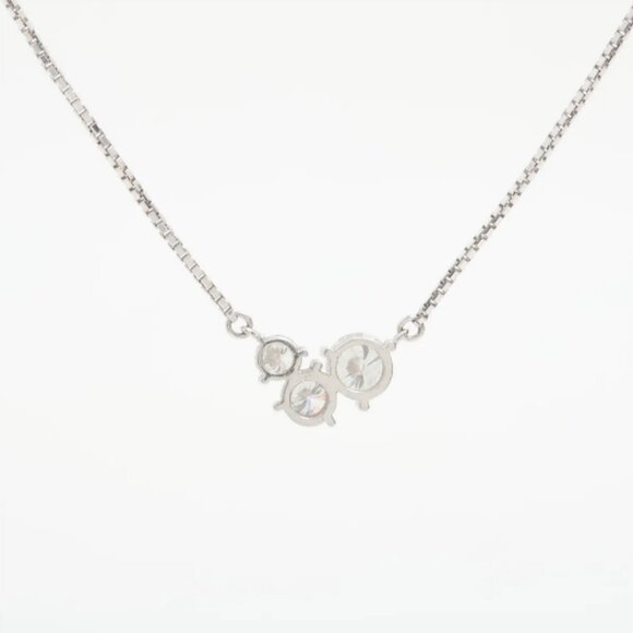 Diamond Three Round-cut Necklace Platinum - Picture 2 of 4